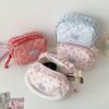 Ins Fresh Red Cherry Quilted Cosmetic Bag Fashion Small Large Toiletry Makeup Storage Bag Cute Lipstick Sanitary Napkin Case