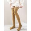 Thicken Warm Pairs Autumn Winter Women's Knee High Socks Thick and Warm Stockings Solid Color Slimming Stocking For Girls Gift