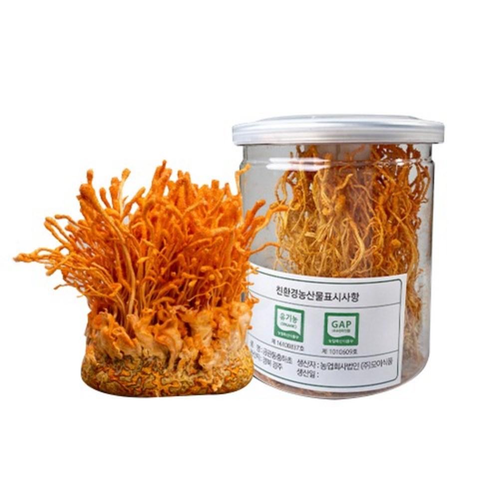 Inländischer Geumgwan Cordyceps, Rund, Bio, Getrocknet, 35g, 1 Stück