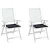Garden Chair Cushions 2 Pcs Black Checkered Pattern 40 X 40 X 4 Cm Fabric