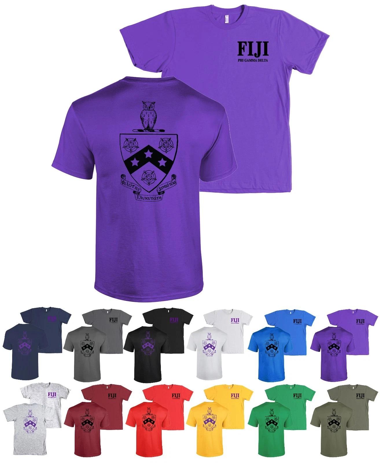 FIJI Phi Gamma Delta Fraternity Bella + Canvas Crest Shirt NEW S