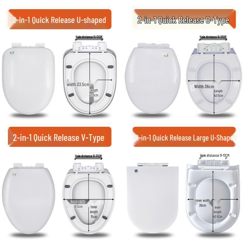 Universal Slow-Close Thickened Toilet Seat Cover by UVO