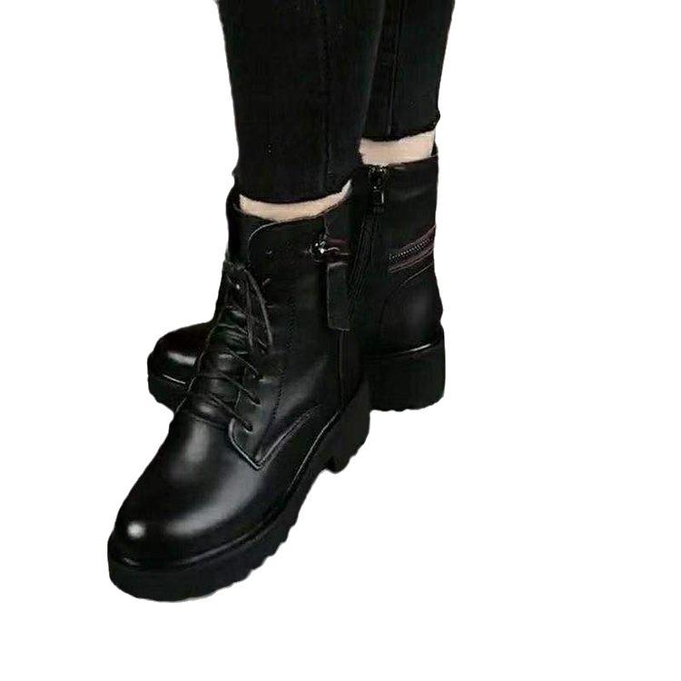 Side Zipper New Winter Martin Boots Single Boots Thick-soled Short Boots Velvet Soft Sole