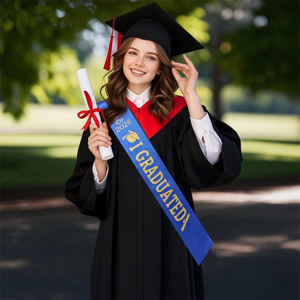 I Graduated Graduation Stole Sash Happy Graduation Graduation Gown Scarf Honor Stole  Graduation