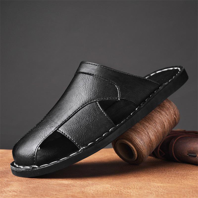 Men's Trendy Korean Style Non-slip Beach Sandals with Single Strap