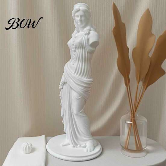 Resin Statue for Home Decor 3D Printed Minimalist Goddess Sculpture, Retro European Armless Statue, Classical Unique Creative Art Pieces Figurine