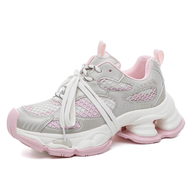 

Customized galaxy particles spring 2025 new retro old thick sole heightening dad shoes women casual shoes women 40 розовый