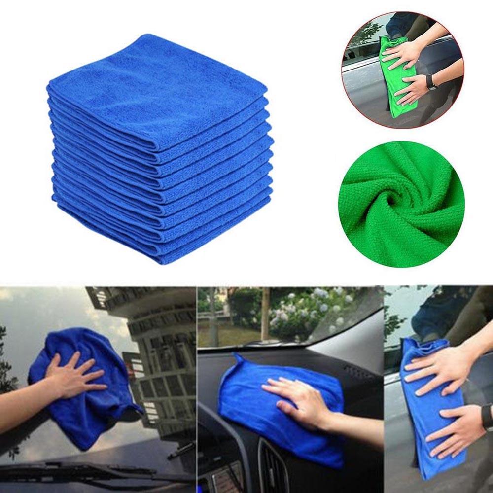 Buy [BH] 10PC Blue Car Cleaning Detailing Mirofiber Soft Polish Cloths Towel at affordable