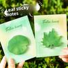 Simulated Leaf Sticky Notes for Students, High Appearance Level, Maple Leaf Message Sticky Note Paper, Cute Leaves, N Times Sticky Note Book