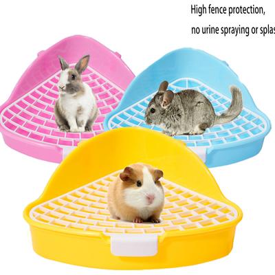 Kaninchen-Toilettentablett, Kaninchen-Toilettenbox, Gitter versteckte Haustiertoilette, sturzsicheres und leicht zu reinigendes Kunststoffmaterial für Hamster