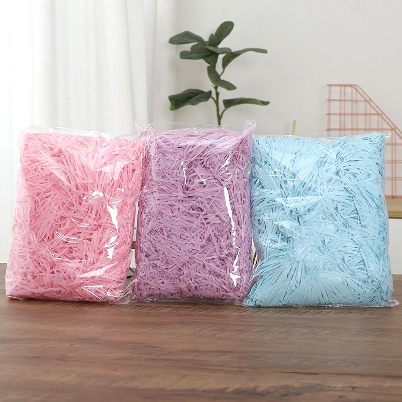 Colored Raffia Paper Shreds for Wedding Gift & Candy Box Filler - Crinkle Paper In Stock