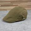Cotton hat British style men's solid color duck tongue forward hat women's painter beret spring and summer tide