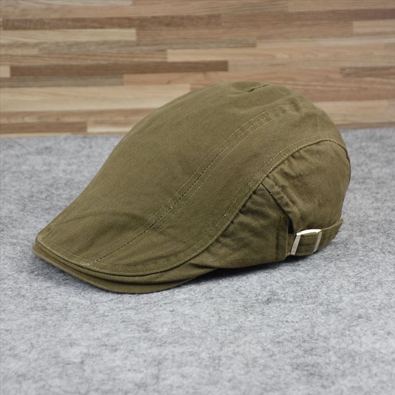 Cotton hat British style men's solid color duck tongue forward hat women's painter beret spring and summer tide