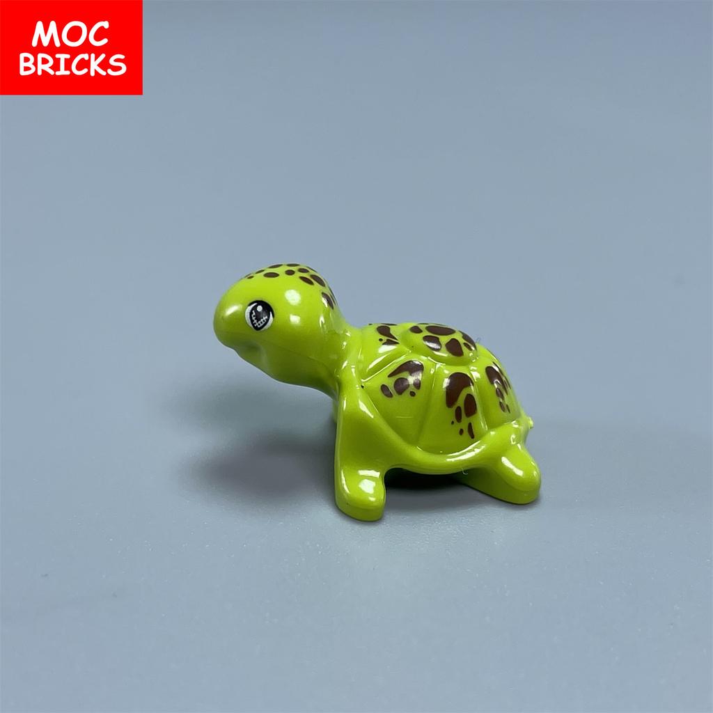 Non-Toxic Moc Bricks Frog Lobster Turtle Clown Fish Little Mermaid For Building Blocks Part Compatible Assembles Particles Children'S Toys