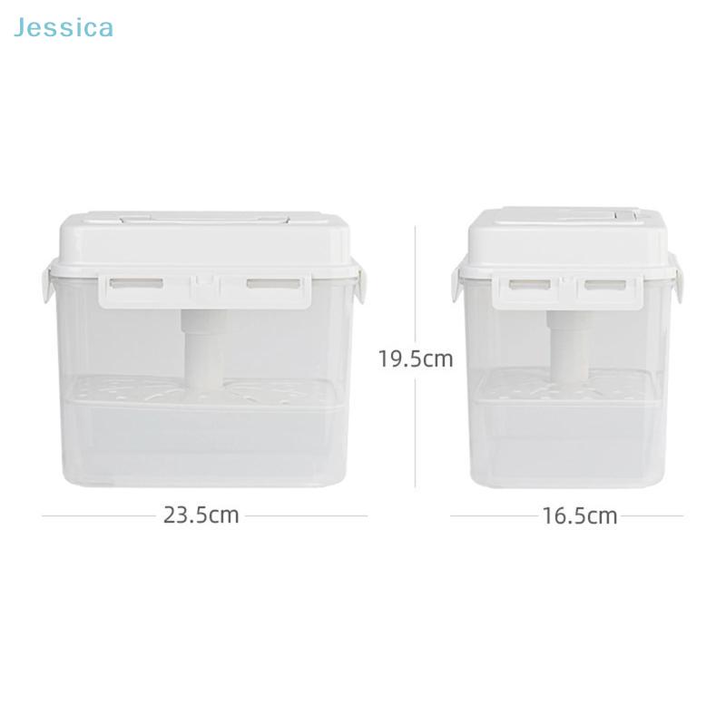 Pickling Storage Container With Drain Lid - Transparent Food Container For Fermentingvegetable Preservation (5L Capacity)