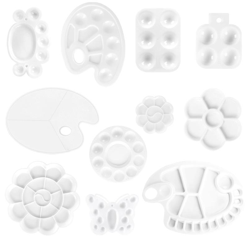 Kids' Oval Plastic Watercolor Painting Palette