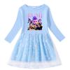 Kinder Kpop Demon Slayer Regenbogen Pailletten Prinzessinnenkleid - Kurzarm Sommer & Langarm Frühling/Herbst Optionen