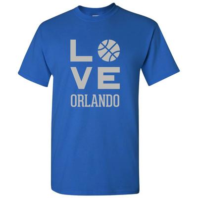 Orlando Love Basketbal - Sportteam Thuisstad Trots T-shirt - Koningsblauw