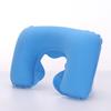 Almohada de Viaje en Forma de U Coche Aire Vuelo Oficina Almohada Inflable para el Cuello Funda de Felpa Corta Soporte de PVC Reposacabezas Cojín Suave para Lactancia
