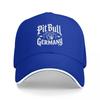 Cappellino da Baseball PitBull GerUnisexy Logo Nero con Bordino Bianco Stile Streetwear Classico Vestibilità Regolabile per Unisex e Donne
