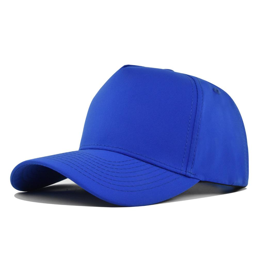Solid color 5-panel duckbill cap - adult couple sun hat - curved brim baseball cap - no