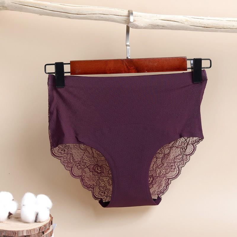 Womens Period Underwear With Lace Trim 4-Layer Leak-Proof Antibacterial Cotton Blend Menstrual Panties