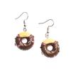 For Sweet Milk Bubble Wholesale Gift Cartoon Donuts Cute Personality Fashion Lovely Food Jewelry Earrings Girl