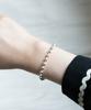 Alleun Silver 925 Ball Chain Long Bold Bracelet (Type B)