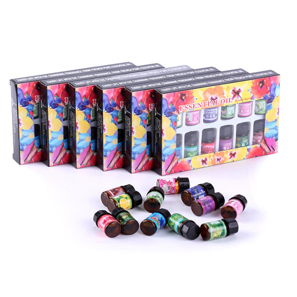 3ML 12PCS Conjunto de óleos essenciais naturais solúvel em água Aroma Óleo essencial de aromaterapia para óleo