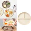 22cm Compartmentalized Plate Plastic Tableware Family Meal Plate for Kids and Adults Microwave and Dishwasher Safe