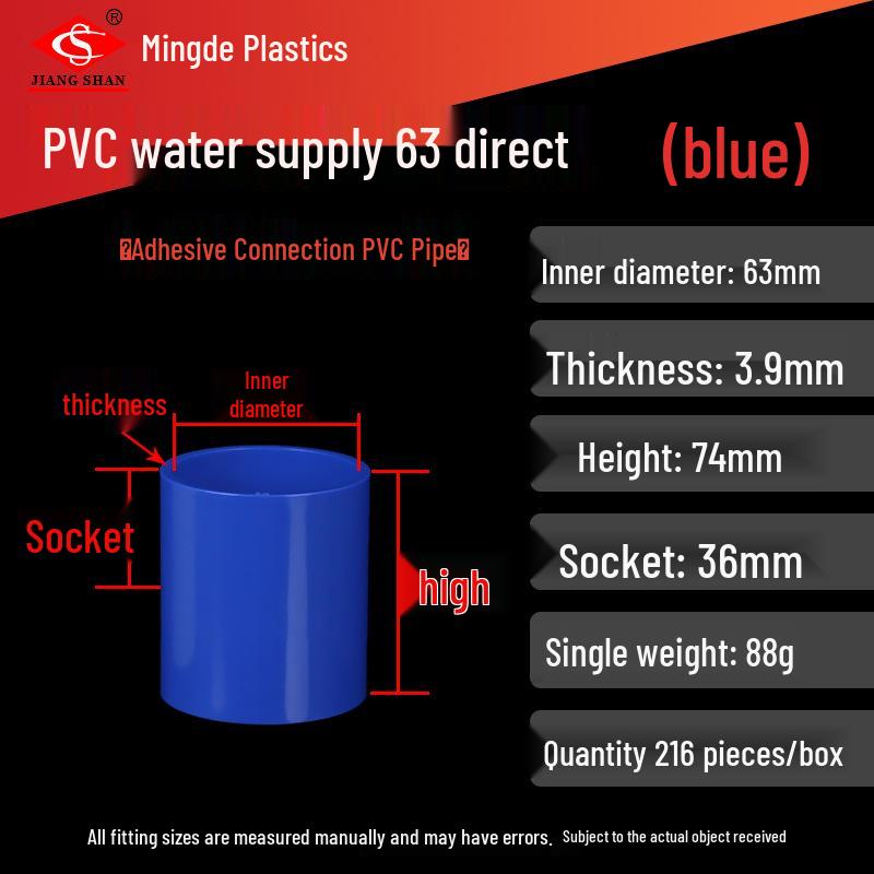 PVC Two-Way Straight Pipe Clamp for Water Supply Fittings