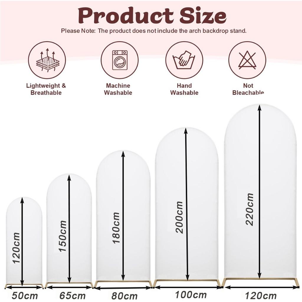 1 buc Husă Arc Stand Nuntă Decor Flori Ușă Poliester Elastic Set Husă Fundal Recuzită Folosită pentru Banchet (Fără raft)