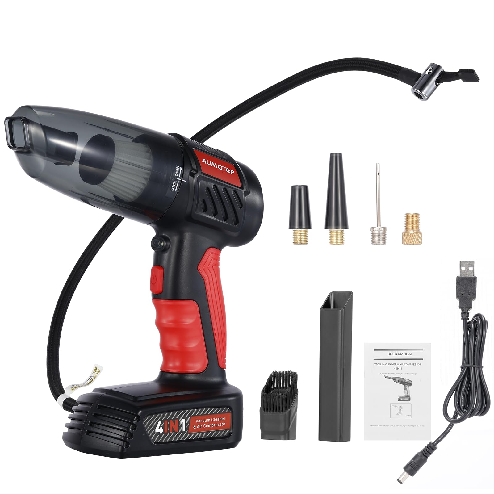 

Перезаряжаемый беспроводной воздушный насос для ручного пылесоса, мощный шинный мини-портативный беспроводной воздушный компрессор с максимальным давлением 150 фунтов на квадратный дюйм и давлением