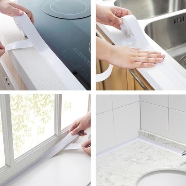 Home PVC Material Sink Crack Strip Kitchen Bathroom Bathtub Corner Sealing Tape Waterproof Mold