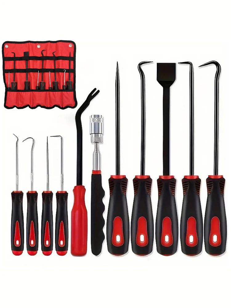 

11PC Precision Hook & Scraper Set - Mini Puller Tool for Hose/Gasket Removal with Anti-Slip Handle Auto/DIY Repair