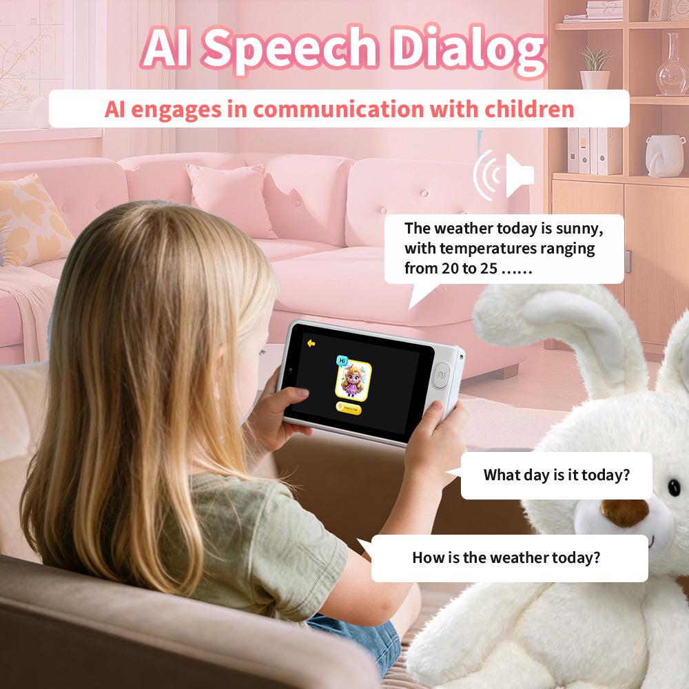 Kids' AI Card Digital Camera with Object Recognition, Dual-Band WiFi, Dual Cameras, Portable