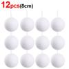 4/6/8cm White Christmas Balls Ornaments Xmas Tree Hanging Pendant Round Foam Snowball New Year Wedding Party Home Decoration