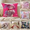 Anime DarkFantasy PPuella Magi Madoka Magica Cushion Cover Pillowcase Antidustmite Invisible Zipper Short Plush Sofa Cushion