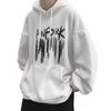 Hong Kong Style Men's Loose Hooded Sweatshirt - Spring/Autumn Trendy Niche Design, Skin-friendly Fabric