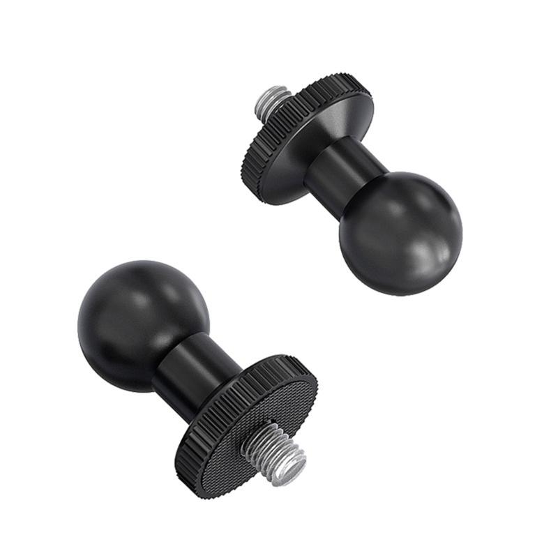 Confezione da 4 adattatori a testa sferica da 17 mm con vite da 1/4 di pollice per action cam, DSLR, supporto per telefono e tablet