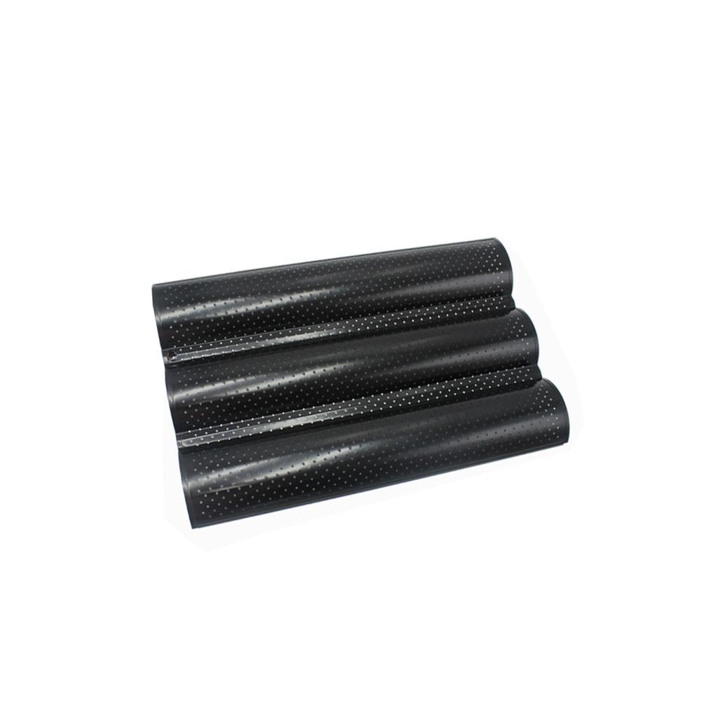 

Non-stick Three Slots Black Bread Baking Tray Heat-resistant Perforation Rectangular Mold Oven Rolling Kitchen Gadgets Tools