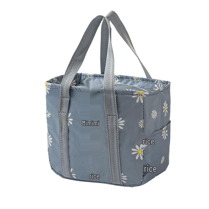 Floral Large-Capacity Insulated Oxford Cloth Lunch Bag