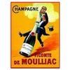 Segno in Latta Metallico Retrò Champagne Francese Decorazione Murale