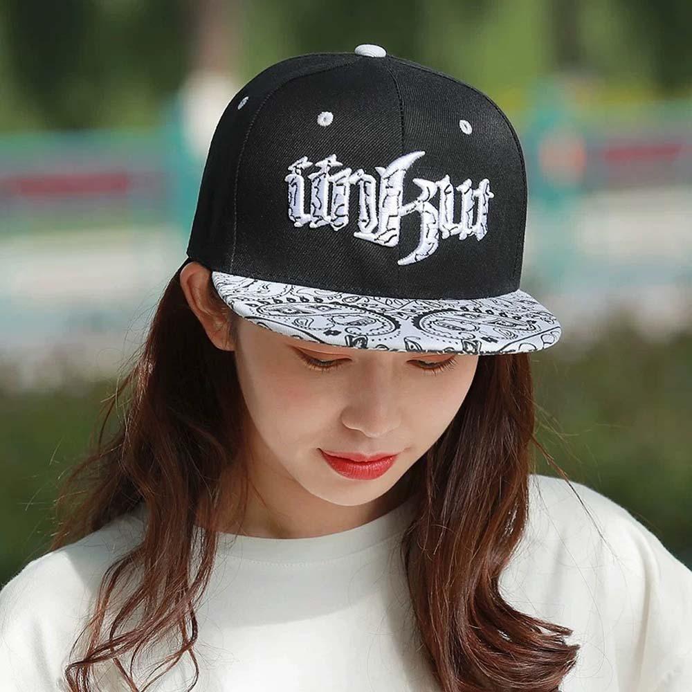 Sunscreen Letter Embroidery Flat Brim Hat Korean Style Peaked Cap Street Style Baseball Cap  Women
