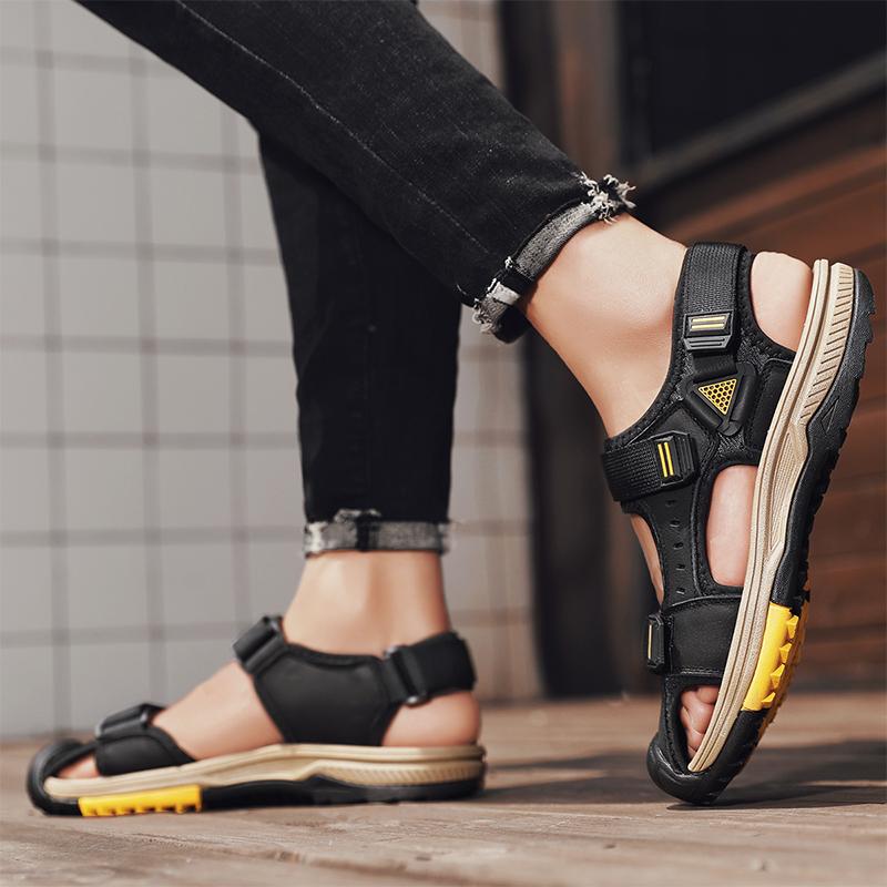 Newest Genuine Leather Men Sandals Casual Men'S Shoes Summer Men Beach Sandalias Man Fashion Outdoor Luxury Sneakers Male Slippers