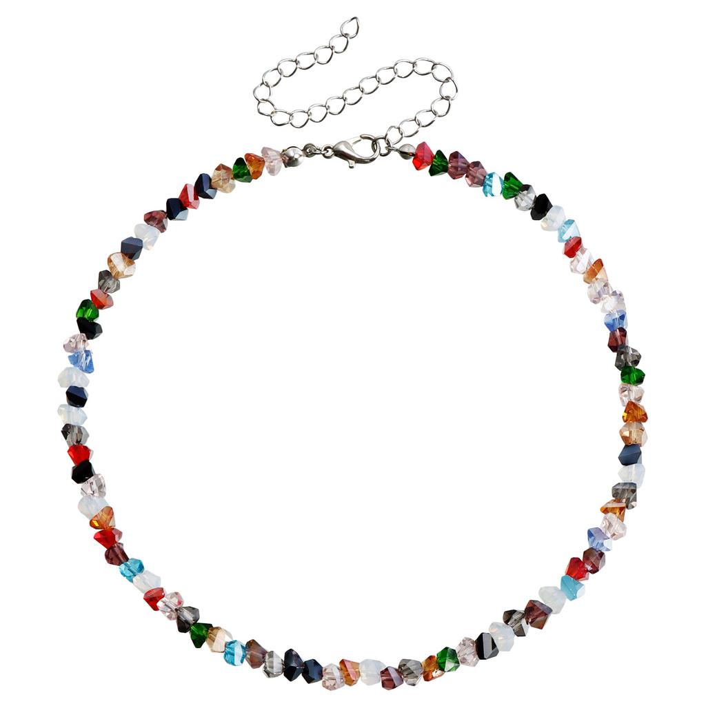 Personalized European American Style Hand Woven Beaded Crystal Clavicle Necklace For Women