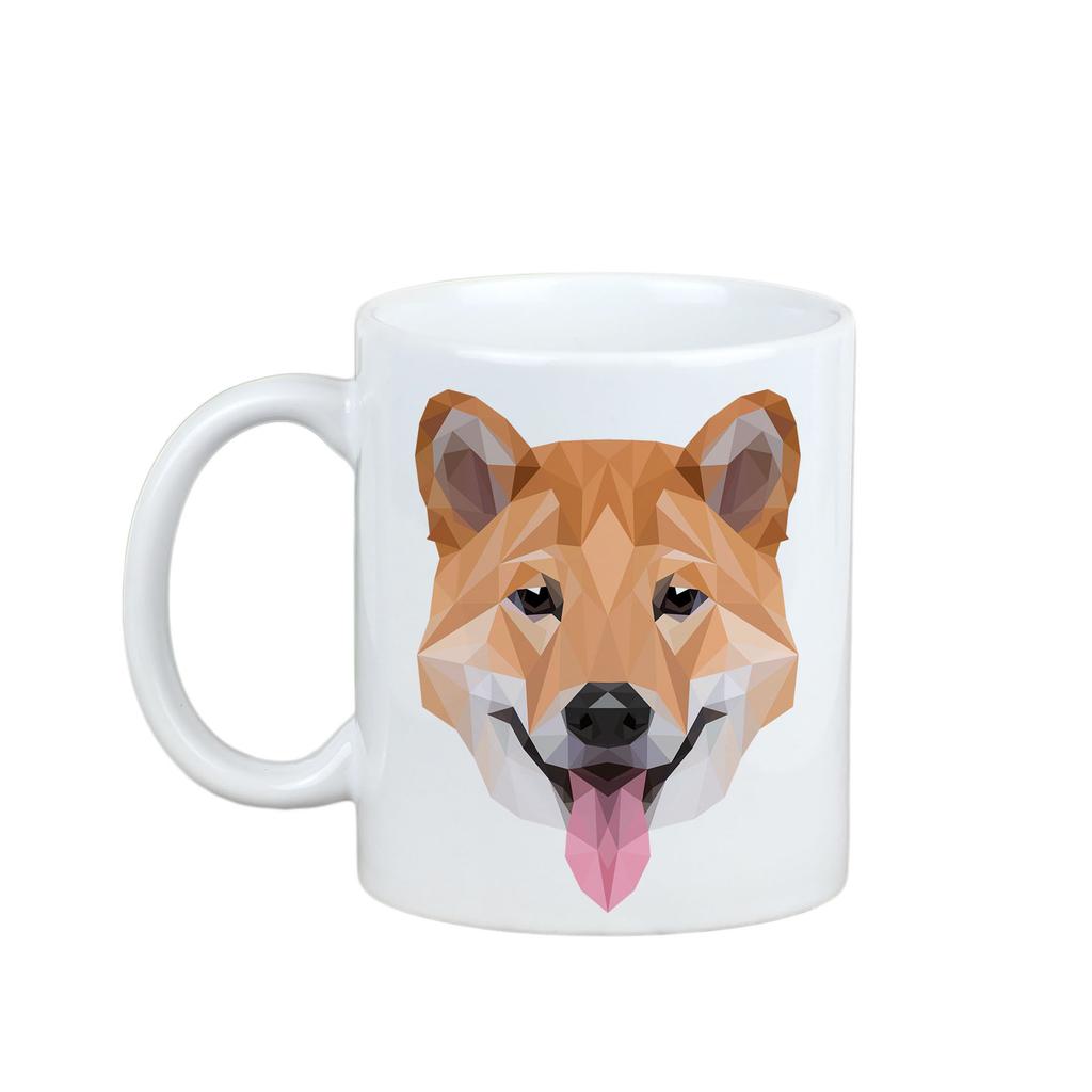 Shiba Inu -Mug With Photo And Inscription Geometric Dog Art-Dog