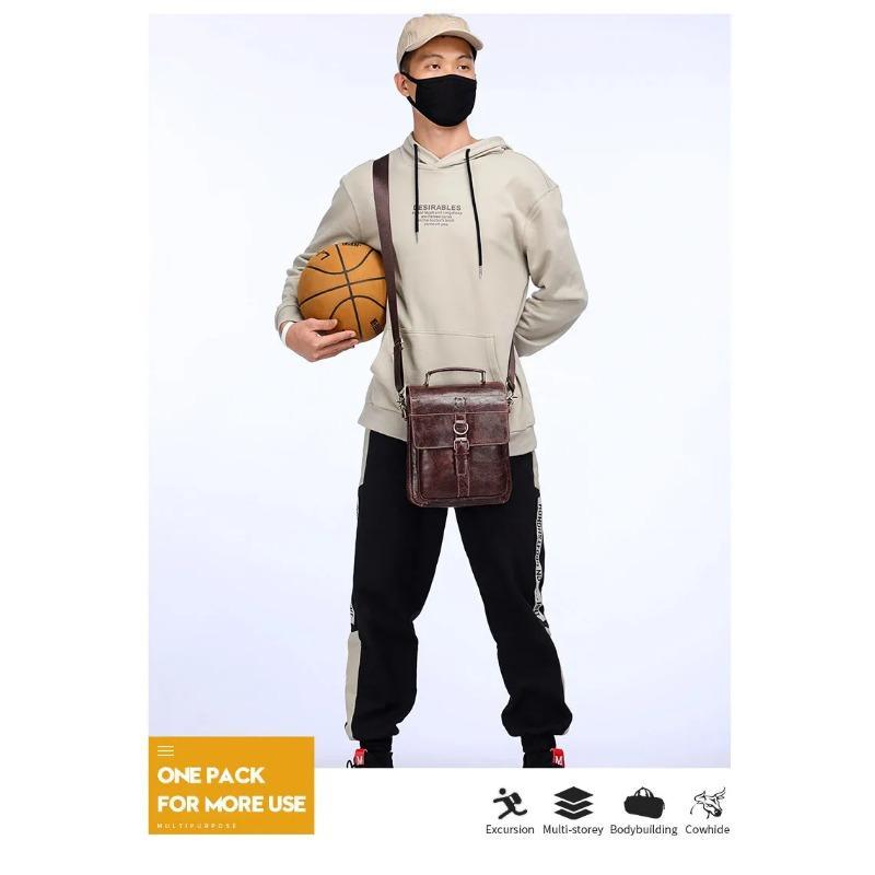 BULLCAPTAIN 2024 Брендовая кожаная мужская сумка Повседневная деловая кожаная мужская — фото 12