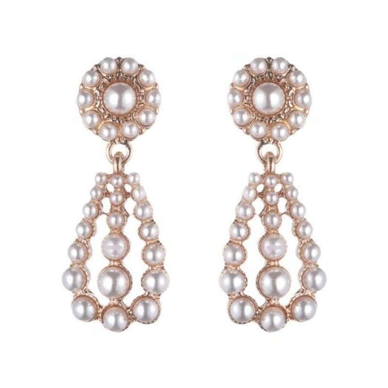 

jamieandbell soft pearl earrings SILVER