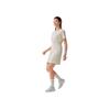 Skechers Godri Simple Knitted Breathable Sports Short Sleeve Dress Women dresses Tofu-White P225W175-0211